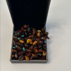Amber and turquoise mecklace